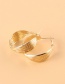 Fashion Gold Color Geometric Cross Line Earrings
