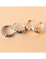 Fashion Silver Color Metal Geometric C-shaped Earrings