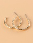 Fashion Gold Color Geometric C-shaped Earrings