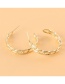 Fashion Gold Color Metal C-shaped Earrings