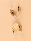 Fashion Gold Color Hollow C-shaped Earrings