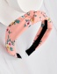 Fashion Korean Pink Fabric Flower Knotted Headband
