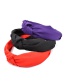 Fashion Purple Fabric Knotted Pleated Headband