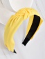 Fashion Yellow Fabric Knotted Pleated Headband