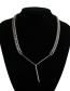 Fashion Silver Color Metal Y-chain Necklace