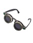 Fashion Black Diamond Double-layer Round-frame Sunglasses