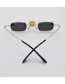 Fashion Style 3 Diamond-set Square Sunglasses