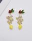 Fashion Color Lemon Leaf Earrings