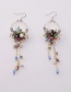 Fashion Color Woven Crystal Tassel Earrings