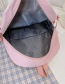 Fashion Black Backpack With Contrast Ribbon Pendant