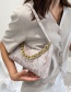 Fashion Pink Chain Pleated Shoulder Bag