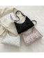 Fashion Pink Square Pleated Shoulder Bag