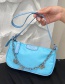Fashion Lake Blue Butterfly Chain Crossbody Shoulder Bag