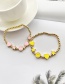 Fashion Yellow Copper Beaded Smiley Love Bracelet