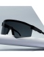 Fashion White Frame Blue Film Large-frame Geometric Sunglasses