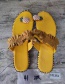 Fashion Yellow Pearl Pineapple Ruffle Slippers