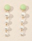 Fashion Green Pearl Tassel Earrings