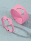 Fashion Pink Dolphin Open Ring 2-piece Set