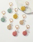 Fashion Yellow Round Square Pearl Earrings