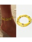 Fashion Yellow Braided Beaded Anklet