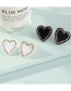 Fashion Black Acrylic Heart Stud Earrings