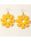 Fashion Beige Geometric Flower Earrings
