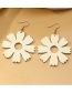 Fashion Beige Geometric Flower Earrings