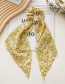 Fashion 5-color Streamer Yellow Floral Streamer Square Scarf Large Intestine Ring