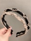 Fashion Black Fabric Pearl Winding Headband