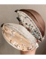 Fashion Half Pearl Dark Coffee Broad-brimmed Floral Cross Pearl Headband