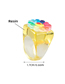Fashion Yellow Resin Acrylic Smiley Flower Ring
