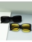 Fashion White Frame Black Gray Square Frame Sunglasses
