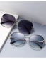 Fashion Black Silver Color Gray Flakes Square Frame Sunglasses