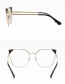 Fashion Leopard Metal Square Frame Flat Glasses