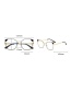 Fashion White Metal Square Frame Flat Glasses