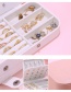 Fashion Flashing White Earrings Necklace Storage Box Small