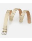 Fashion Camel Double Breasted Hollow Belt