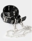 Fashion Silver Color Double Row Hole Pin Buckle Chain Belt
