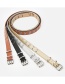 Fashion Gold Color Full Hole Double Row Pin Buckle Belt