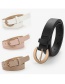 Fashion Brown C-shaped Buckle Belt