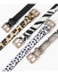 Fashion Leopard Leopard Belt With Square Buckle