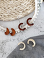 Fashion Brown C-shaped Original Fungus Ring