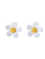 Fashion White And Yellow (1.8cm) Flower Earrings