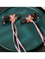 Fashion Pink Flower Tassel Side Hairpin