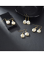 Fashion Heart-shaped Earrings Titanium Steel Pearl Heart-shaped Earrings