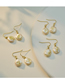 Fashion Spiral Earrings Titanium Steel Pearl Spiral Earrings