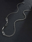 Fashion Steel Color Titanium Steel Stitching Hollow Necklace