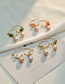 Fashion White Petal Pearl Stud Earrings