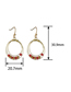 Fashion Color Titanium Steel Splicing Round Earrings