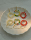 Fashion Color Round Winding Rice Bead Earrings